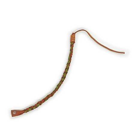 Lederarmband zum knoten Braun Grün